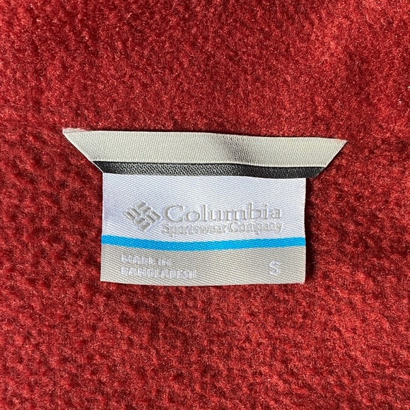 Columbia Men's Deep Red Full Zip Fleece Sweater Size S - Picture 4 of 9